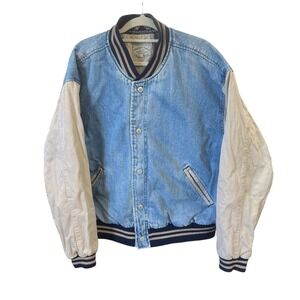 VINTAGE AMERICAN‎ EAGLE VARSITY DENIM JACKET | SZ: L